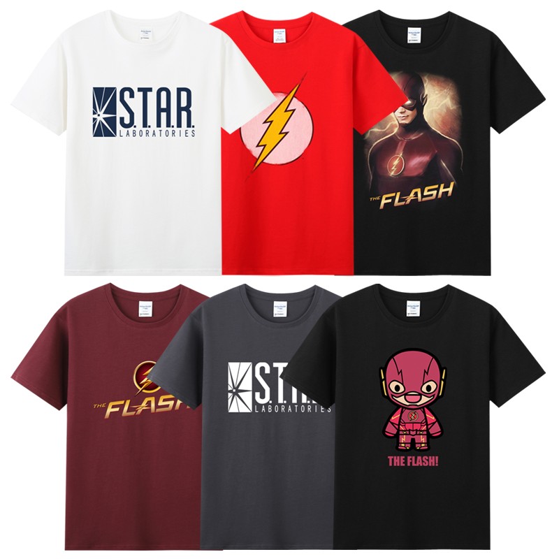 纯棉闪电侠短袖t恤