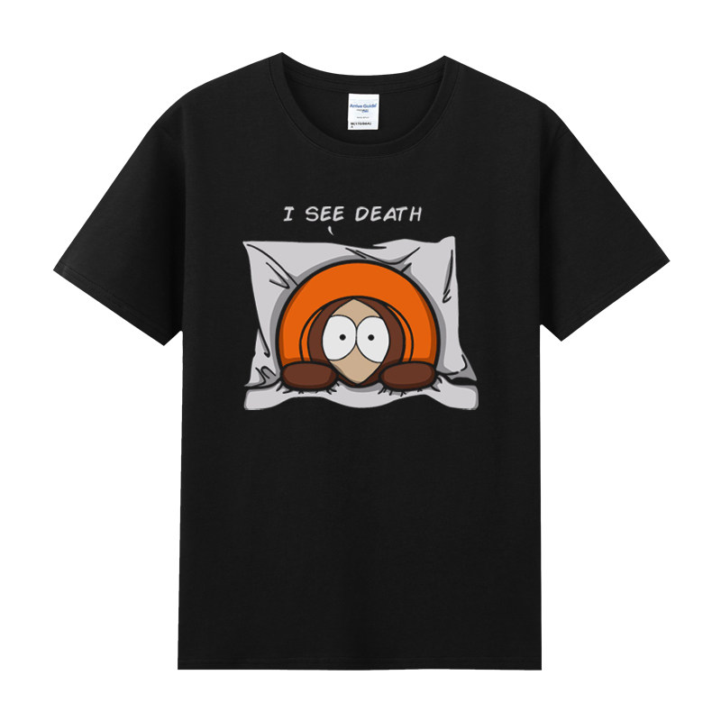 美剧卡通kenny南方公园southpark周边衣服纯棉圆领短袖t恤男夏季
