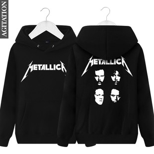 加绒套头卫衣 外套 摇滚 metallica 金属制品乐队
