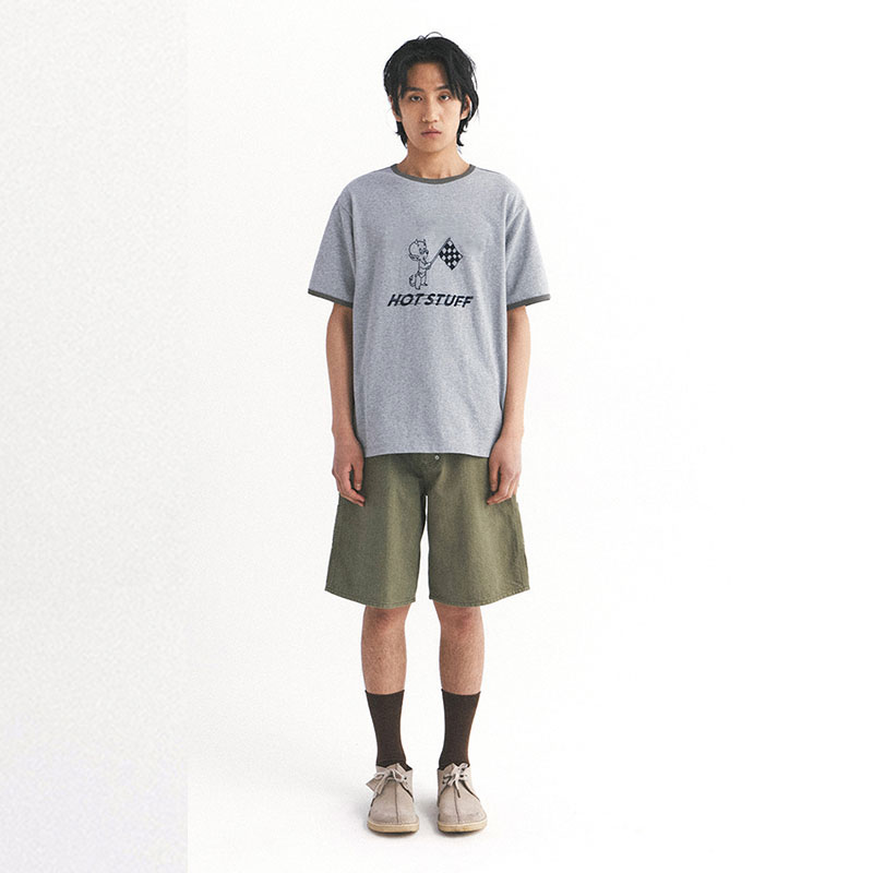 LUIHM男士短袖夏季新款时尚休闲上衣男2025新款宽松运动t恤男款