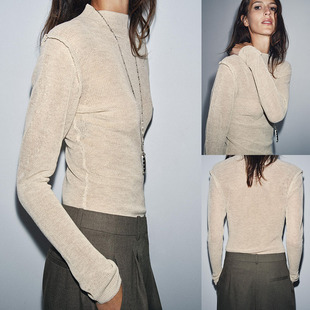 气质纯色修身 女装 半高领长袖 针织衫 711 2025秋季 2756108 新品