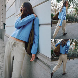 2026春季新品 女装 气质甜美长袖翻领拉链针织外套 5755002 400