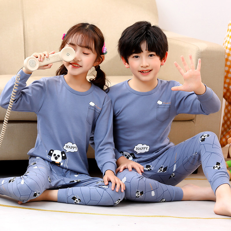 儿童纯棉秋衣秋裤保暖套装