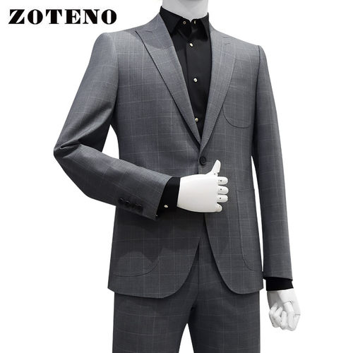 zoteno左天奴高档修身西服套装