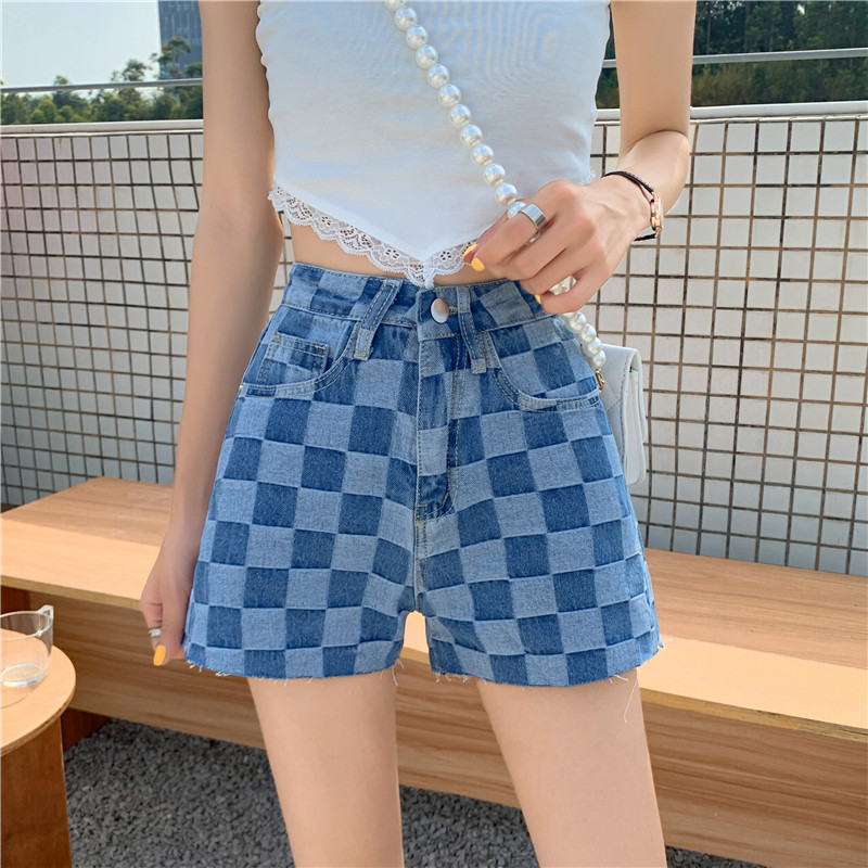 Real price 2021 summer new high waist thin denim shorts