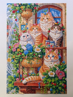 纸质拼图1000片猫咪高颜值治愈系成人版减压儿童益智女孩玩具礼物