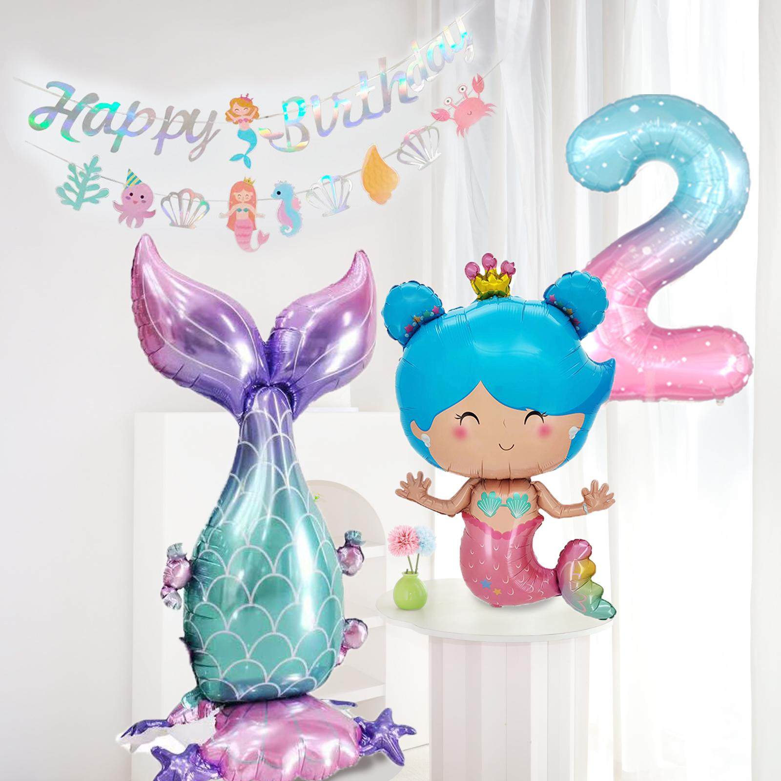 超大号底座美人鱼尾气球女孩公主生日主题派对装饰布置拍照道具,节庆用品/礼品,气球,淘宝优惠券,粉丝福利购,淘宝优惠卷