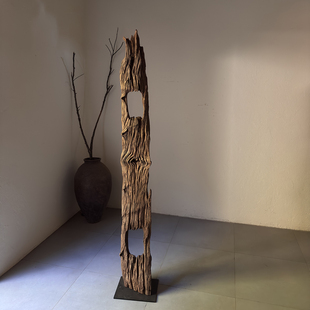 古旧禅意空间装饰摆件枯木收藏创意设计师空间朽木摆件26128