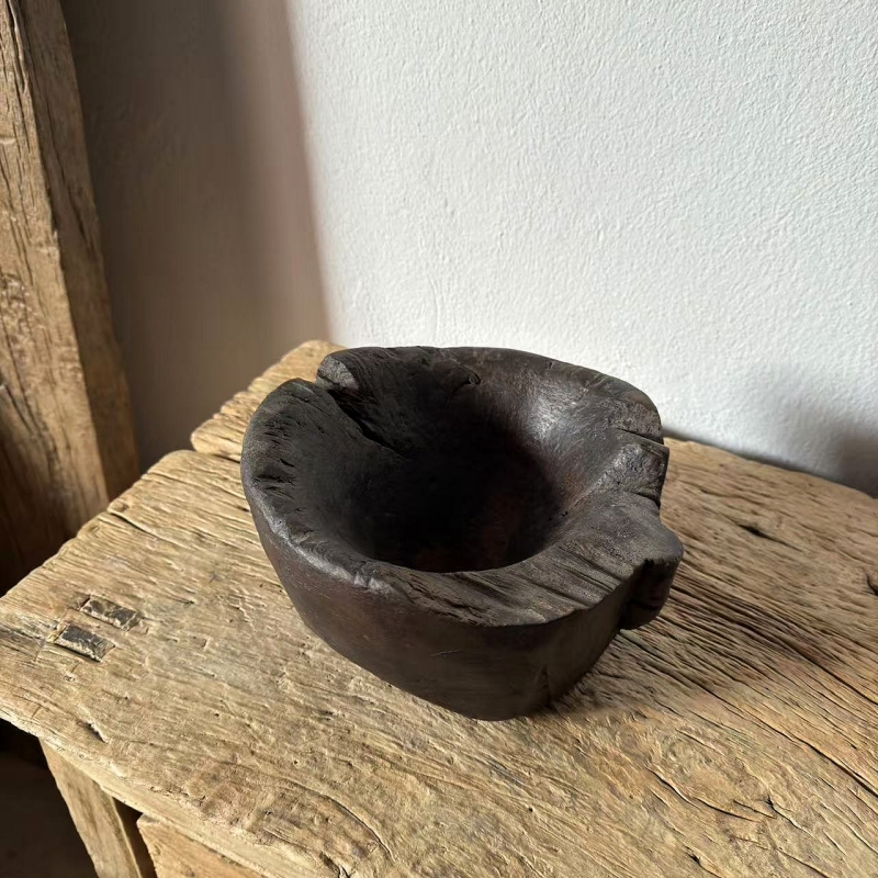 老物件装饰果盘果盆清代老木盆木桶空间造景装饰艺术造型摆件