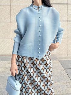 00后三宅系列褶皱2025新款女装外套女春秋质感百搭高级感开衫上衣