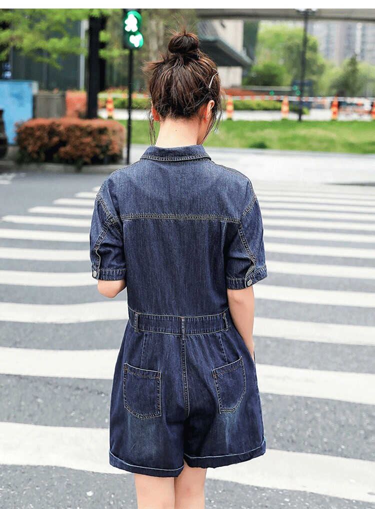 TUANTUANJIA 의류 레이아웃 의류 샘플 데님 점프슈트 와이드 레그 반바지 점프슈트 종이 패턴 1298 의류 샘플