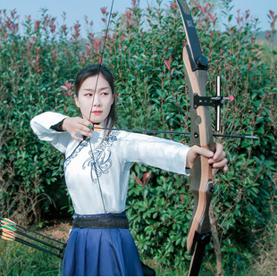 三利达宋祖木弓反曲弓套装儿童弓青少年射箭射击弓箭套装木弓配件