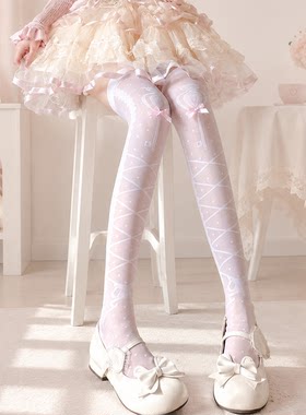 甜酷纯欲风lolita长筒袜子女可爱森系高颜值jk过膝袜薄款百搭显瘦