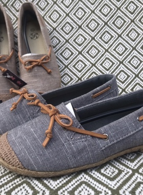 外贸原单一脚蹬蝴蝶结灰色金色大码童鞋30-35舒适原单大童鞋布鞋