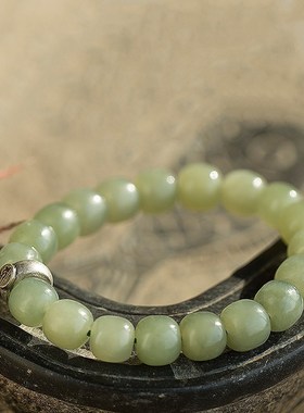 现货供应自然新疆和田玉手串男女