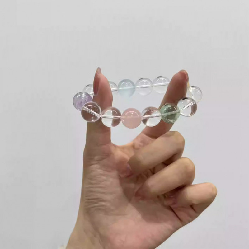 清透多宝水晶手串多巴胺串珠手链