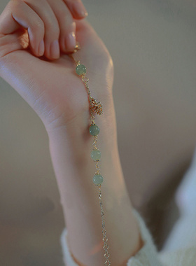 2022年新款松果和田玉手链女ins