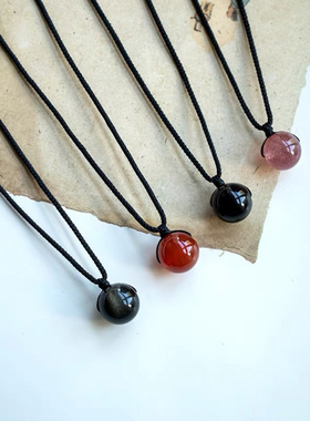 2014年新款金曜石锁骨链草莓晶简