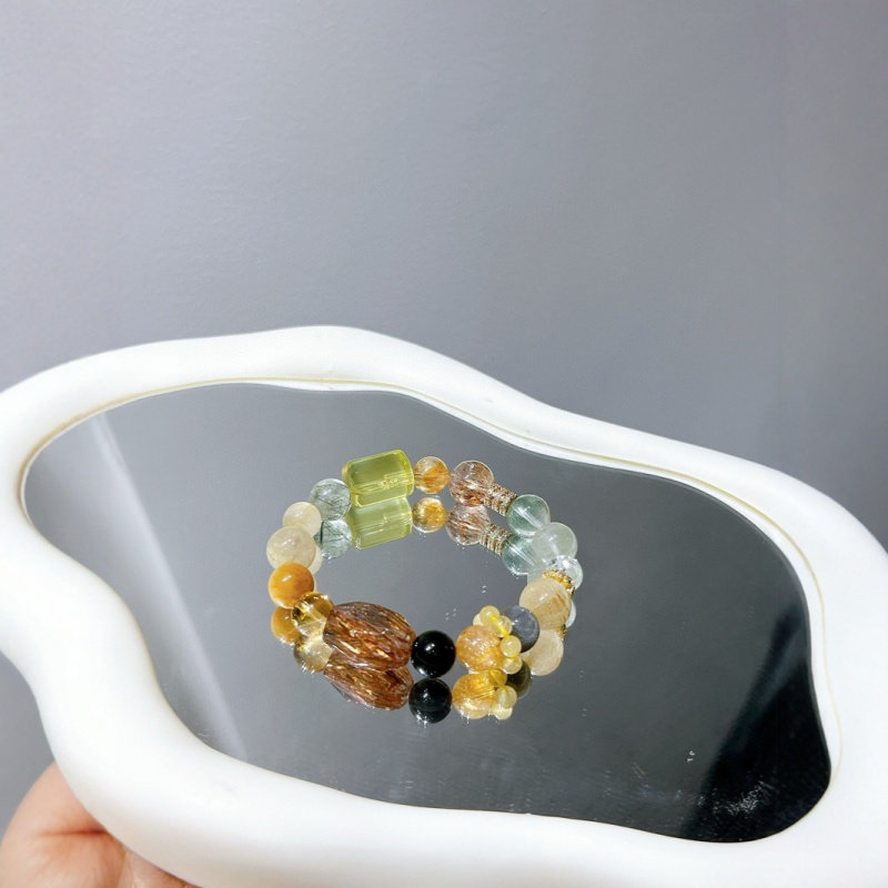 天然水晶多宝手链白水晶小众设计