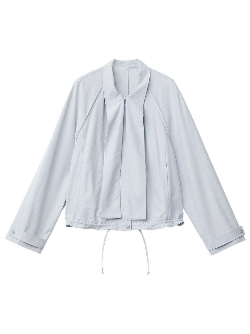 Light gray lightweight jacket on a white background
