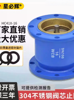 HC41X-16法兰消声止回阀立式卧式碳钢静音不锈钢消防单向逆止阀门