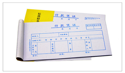 纸质好20本主力标准付款凭证