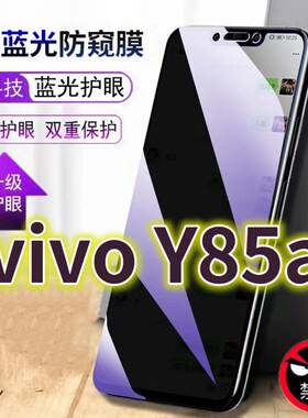 适用 vivoY85A蓝光防窥膜y85防偷窥钢化膜步步高y85a手机膜黑边防偷看丫85抗兰光全屏防摔护眼保护膜高清防爆