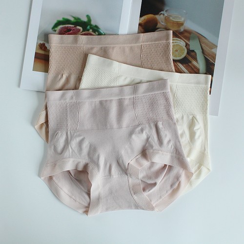 新款必入蝶安芬高腰收腹内裤女舒适莫代尔提臀无痕边大码平角秋冬