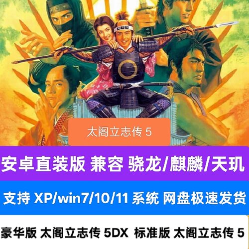 太阁立志传5V安卓手机直装DX电脑PC经典怀旧游戏终极战国steam