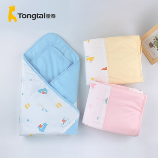 童泰秋冬婴幼儿新生儿男女宝宝薄棉纯棉加棉方形童被抱被