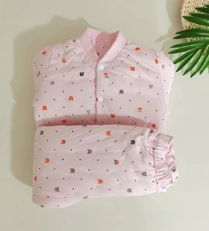 纯手工儿童棉衣套装 婴幼儿棉袄棉裤秋冬加厚保暖 棉花棉服纯棉