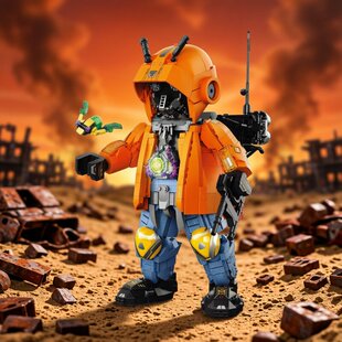 创玩世代星际猎人拼装积木星际警察男孩坦克守卫桌摆创意拼搭礼物