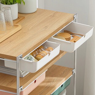 桌下隐形抽屉式收纳盒桌面办公室工位书桌桌底文具置物架隐藏神器