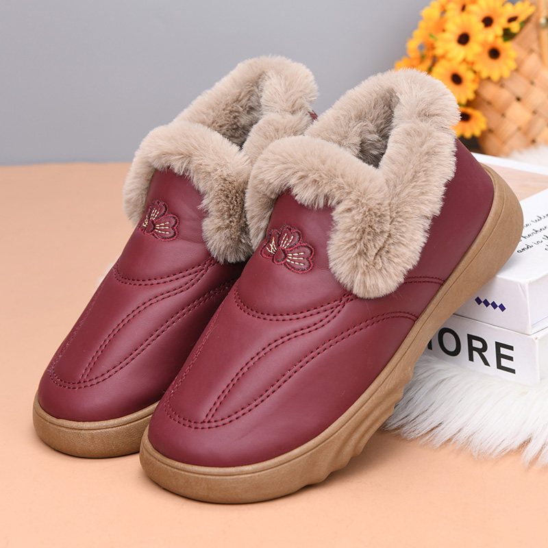 冬季老北京棉鞋女加绒保暖皮面雪地靴防滑加厚软底妈妈鞋防寒棉靴,女鞋,时尚雪地靴,淘宝优惠券,粉丝福利购,淘宝优惠卷
