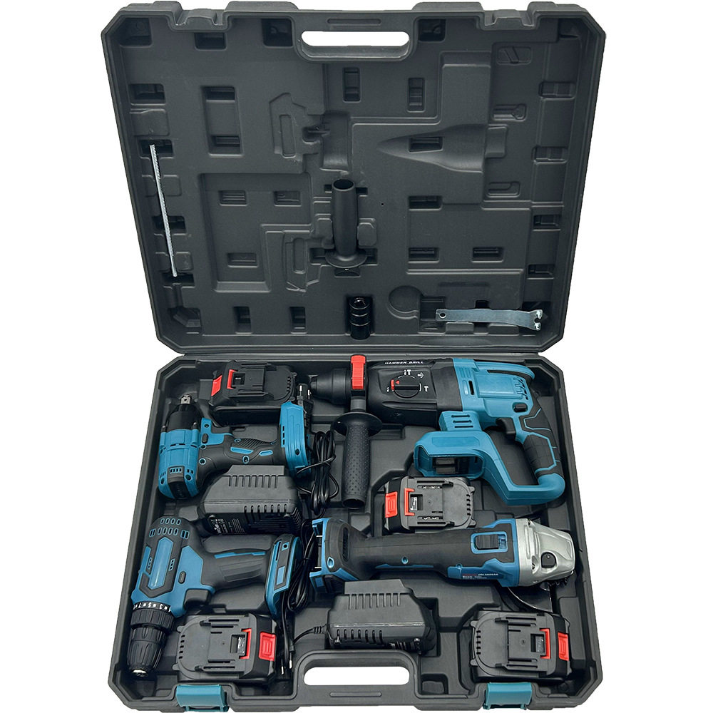 无刷锂电四件套大功率锂电工具套装4合一外贸电动工具套装四件套