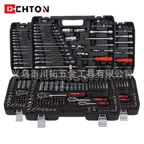 216件套24齿黑盒多功能汽车维修五金工具组合套装工厂批轴承