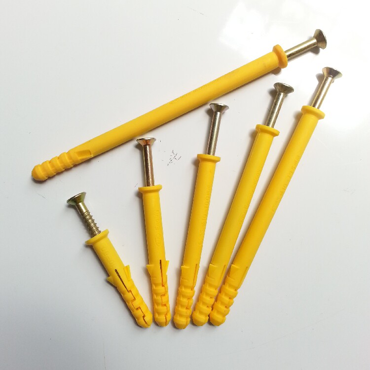 小黄鱼塑料膨胀管 美固钉胶塞 自攻螺丝6/8/10/12mm 胀塞膨胀螺丝