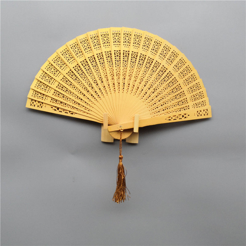 손실 정리 6 인치 중국 스타일의 작은 나무 팬 다채로운 나무 팬 댄스 치파오 사진 소품 성능 팬