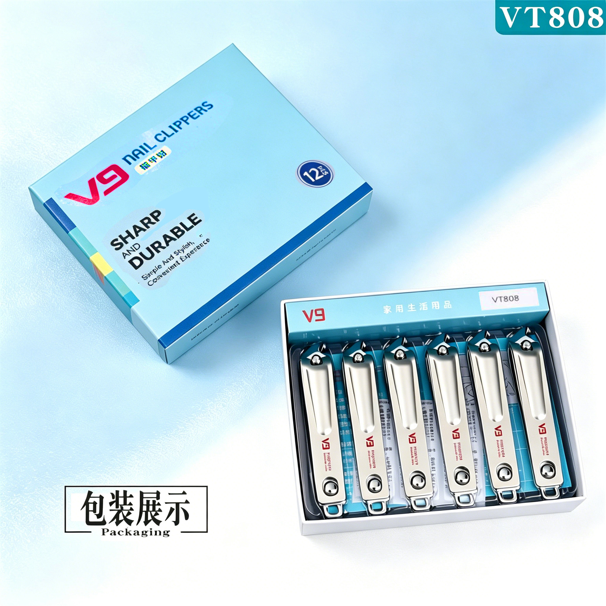 金达VP大号指甲刀818指甲剪808指甲钳修脚趾甲刀家用成人盒装批发