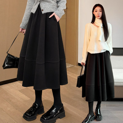 冬季毛呢半身裙女2026新