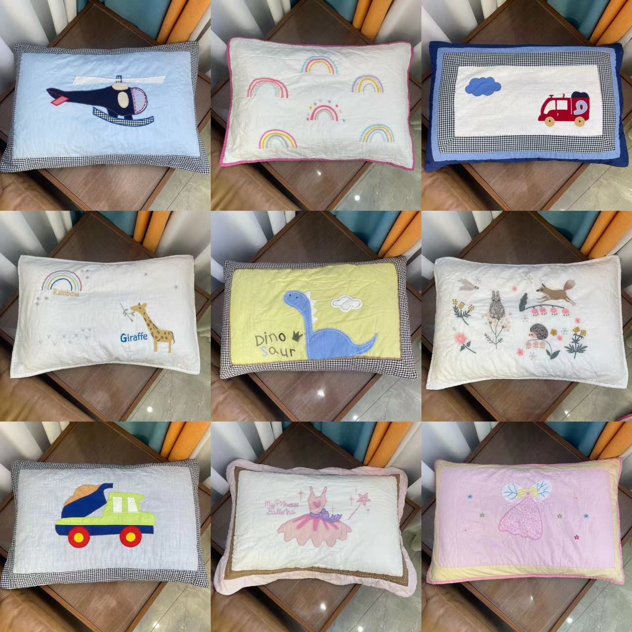 纯棉学生枕套，中大童枕