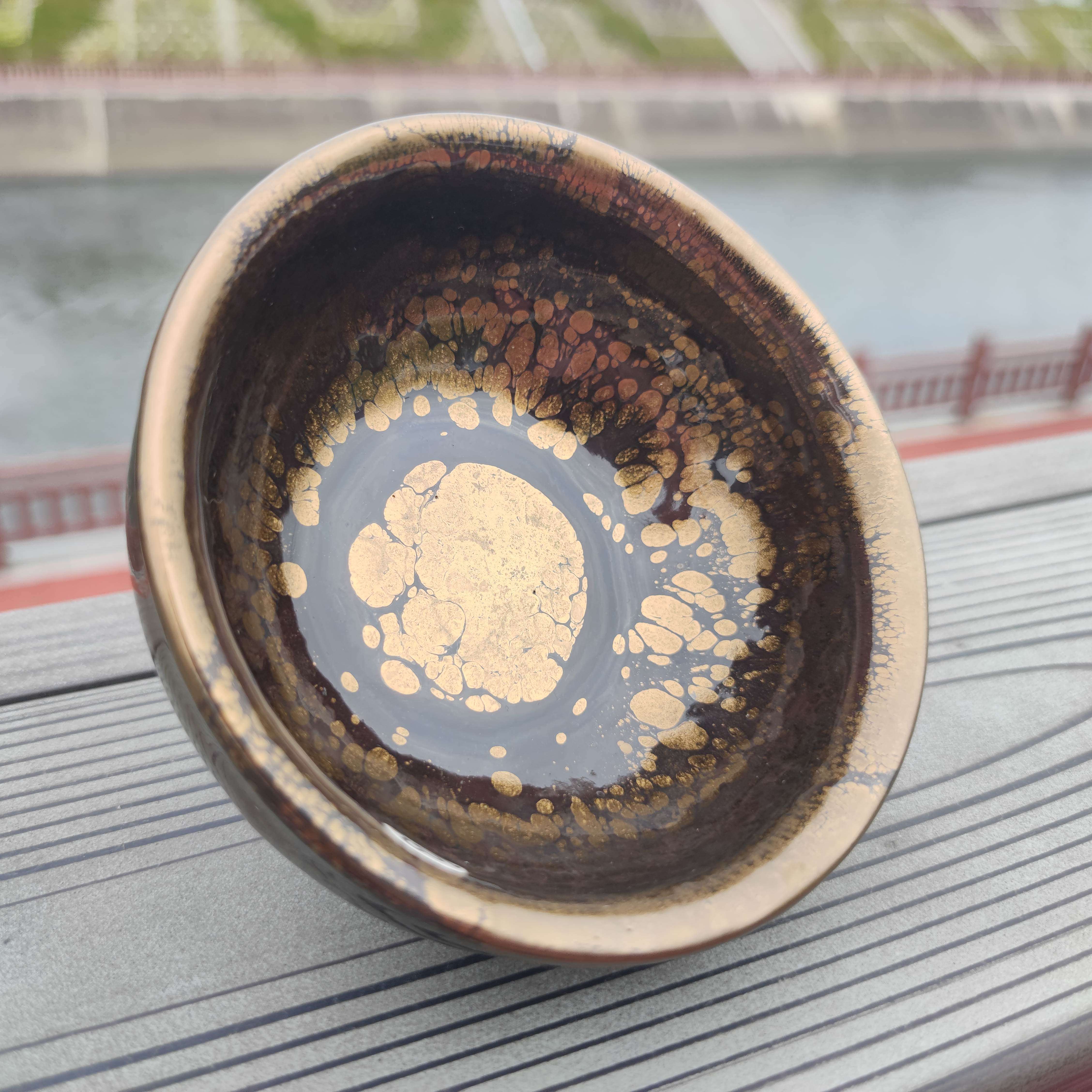 黄美金金油滴大口径11.0香炉变窑变滴建盏主人杯102