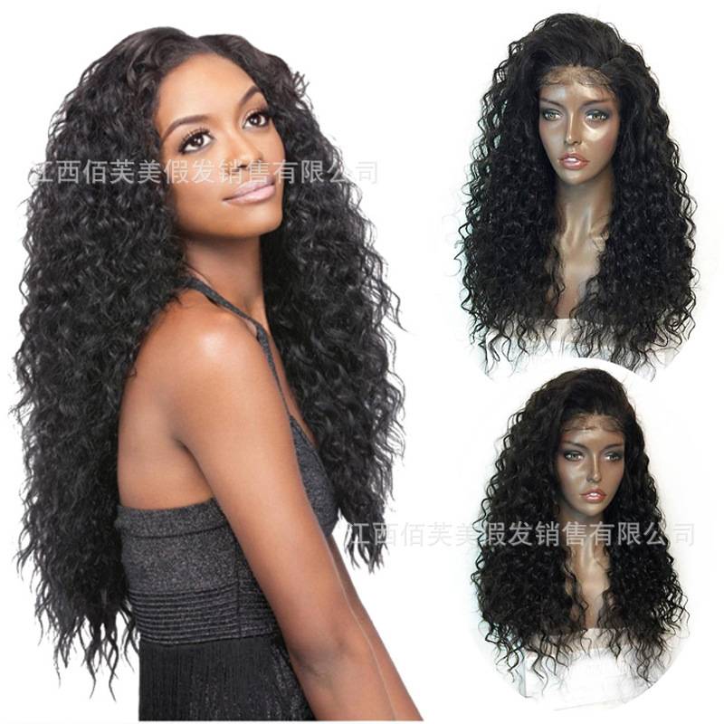 Natural Hairline Glueless Curly Lace Wigs 羊毛卷前蕾丝假发套