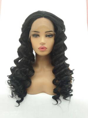 Curly Hairline Glueless High Temperature Fiber Lace Wigs