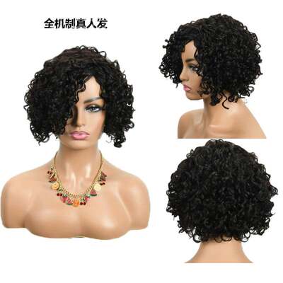 Hotsale women front lace long wigs African large curly hair