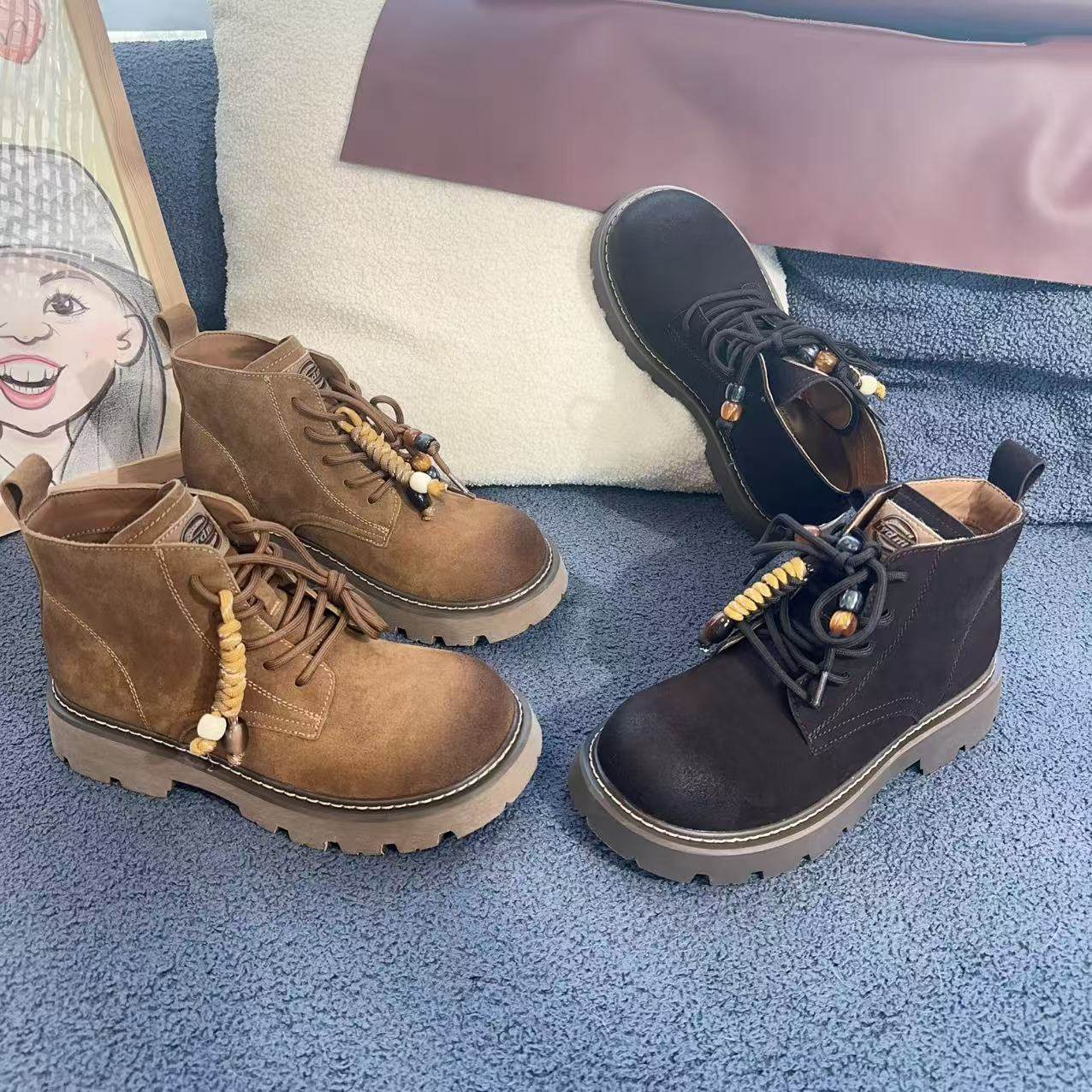 琪琪甄选厚底经典款马丁靴