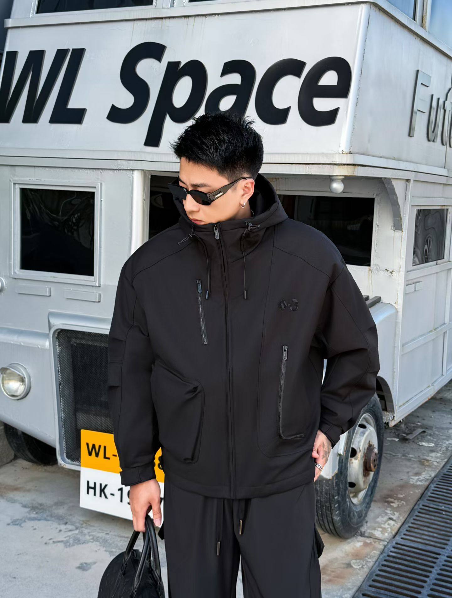 黑桃 风衣款防风防雨户外冲锋衣拉链连帽羽绒服痞帅印字百搭,男装,夹克,淘宝优惠券,粉丝福利购,淘宝优惠卷