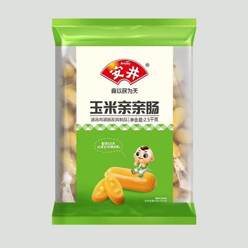 安井玉米亲亲肠火锅麻辣烫食材一口肠速冻半成品5斤/包迷你肠商用