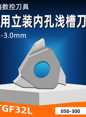 TGF32L050/10/150/200/250内孔高光铝用数控卡簧浅槽刀片三头平口
