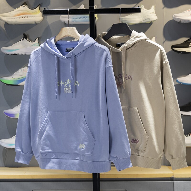 李宁女子连帽宽松套头卫衣